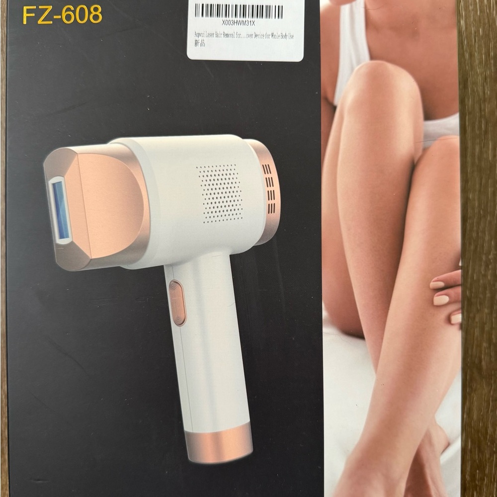 White and Rose Gold Hair Removal Device
